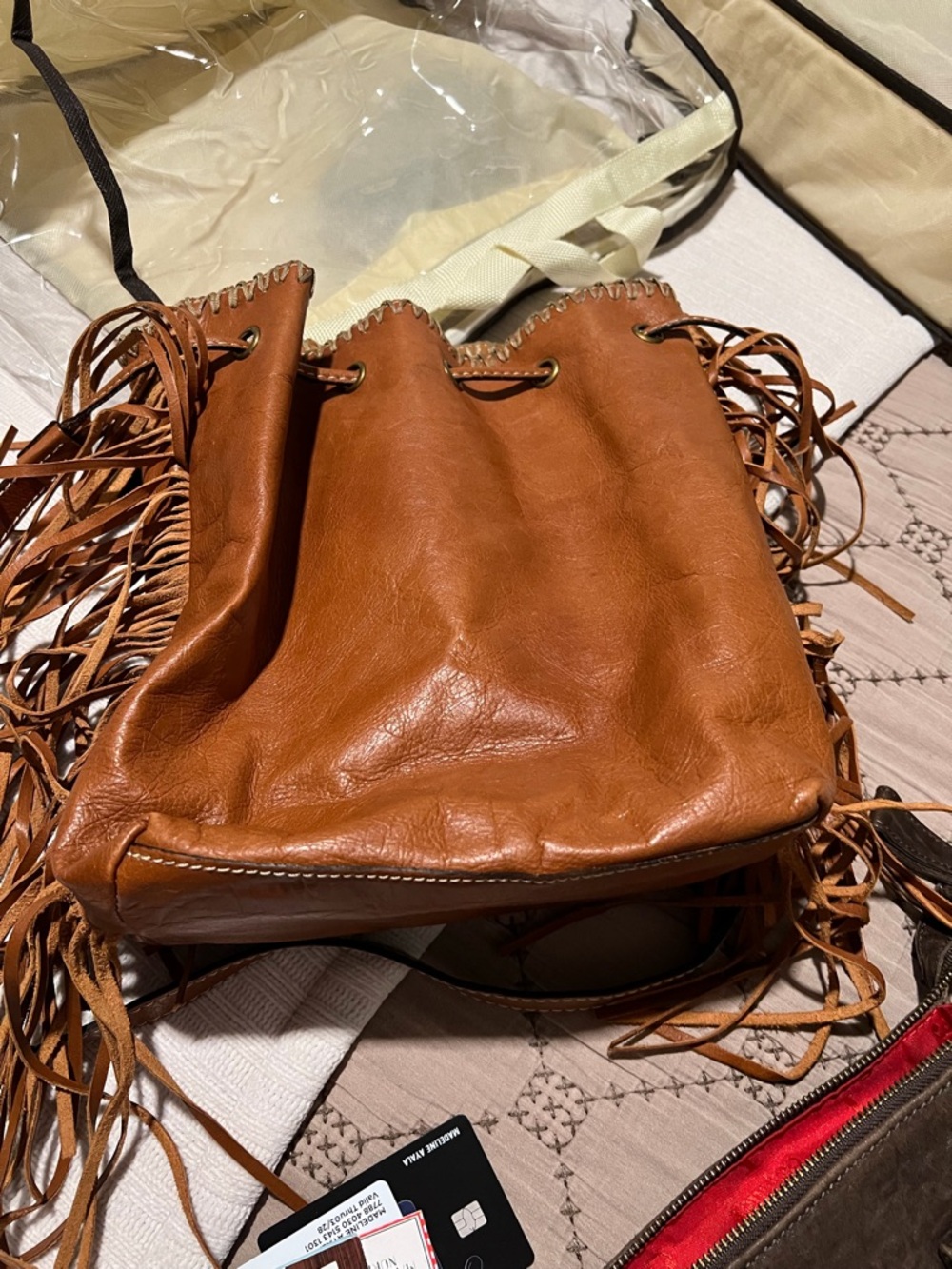 Patricia Nash Niccoleta Fringe Bucket Bag